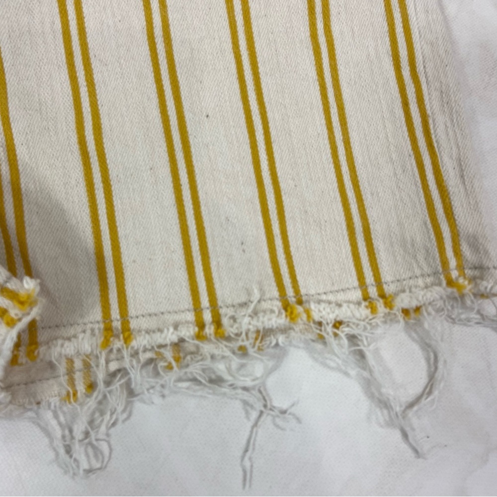 Anthropologie Pilcro Striped Denim Shorts in Yellow 
Size 28 - Picture 4 of 11